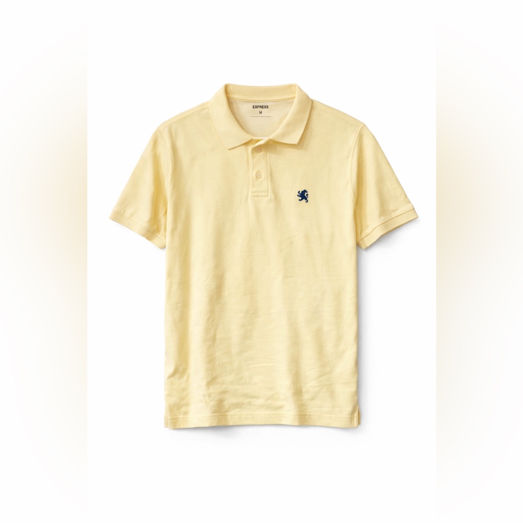 Express Light Yellow Polo Shirt